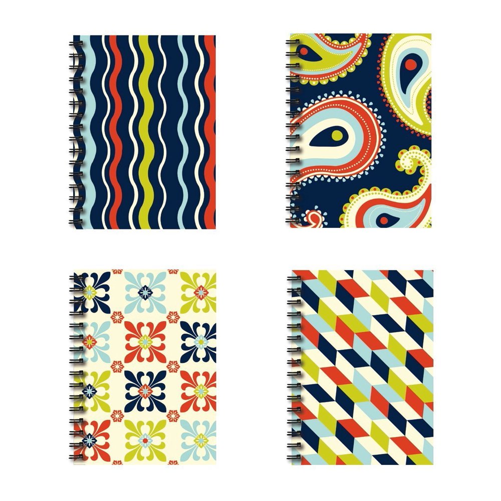 Spiral Bound Thick Notebook Set (4 Notepads Total) 5.5" x 4" 160
