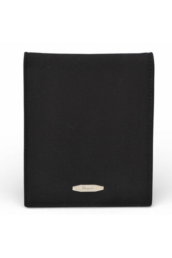 Pre-Owned Salvatore Ferragamo Men's Bifold Wallet with Bill Compartment, Black