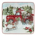 thumbnail image 2 of Certified International  Red Truck Snowman 8.5" Salad/Dessert Plates, Set of 4, 2 of 5