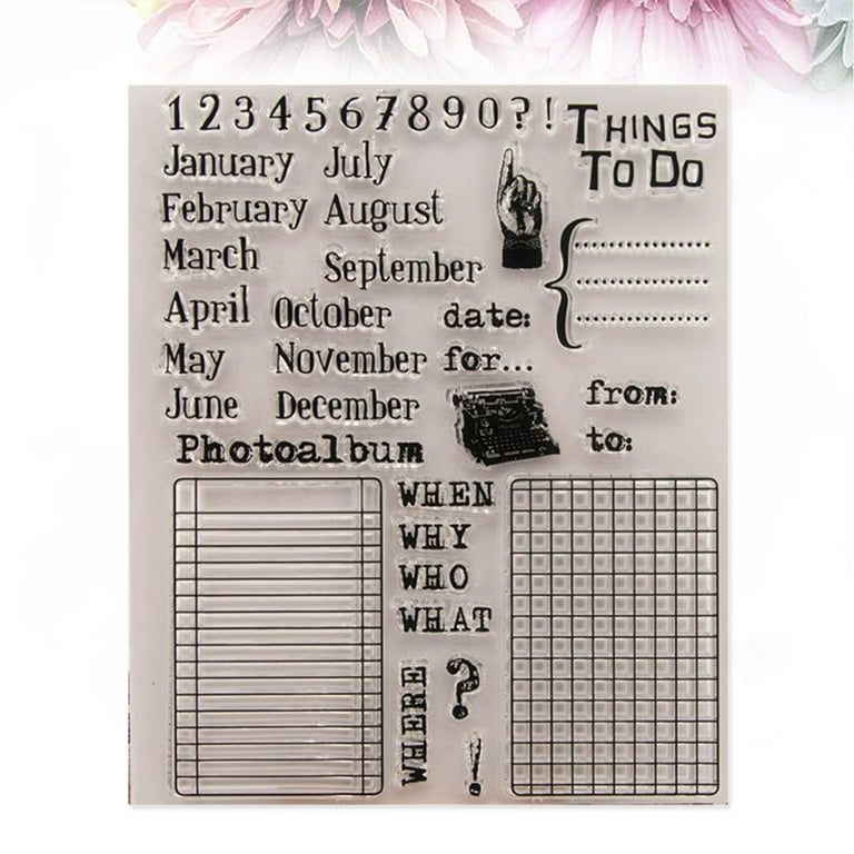 Ready Made Rubber Stamp - Calendar Transparent Stamps