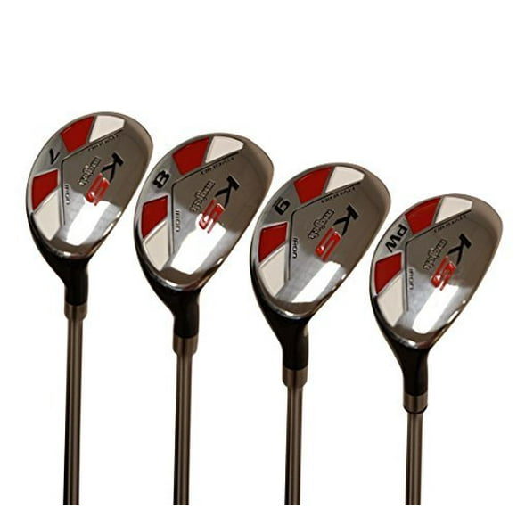 Senior Men?s Majek Golf All Hybrid Partial Set, which Includes: #7, 8, 9, PW Senior Flex Right Handed New Utility ?A? Flex Club