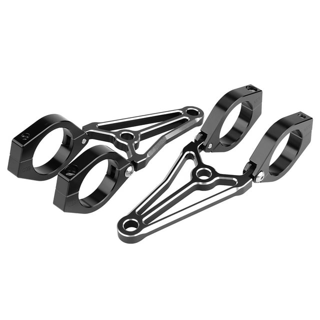 Baverta Soporte de Montaje de Faro - Soporte de Montaje de Horquilla de Faro de Motocicleta para Cafe Racer 1 par(41mm)