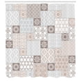 thumbnail image 3 of Ambesonne Orient Shower Curtain, Pastel Oriental Motif, 69"Wx84"L, White Beige Grey, 3 of 3
