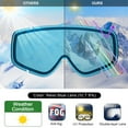 thumbnail image 5 of Findway Kids Ski Goggles, 100% UV Protection Child Snow Goggles Anti-Fog Snowboarding Goggles for Boys Girls 3 4 5 6 7 8 Years Old, 5 of 7