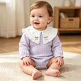 thumbnail image 6 of Jalioing Infant Baby Rompers Cute Long Sleeve Cotton Bodysuit Baby Boy Girl Rompers Spring Fall Outfits 0-18 Months, 6 of 9