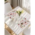 thumbnail image 5 of Watercolor Flowers Placemats Set of 4, Farmhouse Spring Floral Botanical Placemats for Dining Table, Place Mats for Kitchen Tabletop, Waterproof Wipeable Dining Table Mats Set, 5 of 9