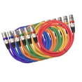thumbnail image 4 of Cable de extensión de audio XLR macho a XLR hembra, 6 unidades, 1 m, cable de micrófono balanceado (azul, rojo, naranja, amarillo, verde y morado, 1 unidad cada uno), 4 of 6