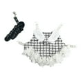 thumbnail image 2 of facefd Rabbit Vest Harness Leash Set Clothes Soft Pet Costume Small Animal Ferret Black White M, 2 of 8