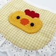 thumbnail image 5 of Bandana de algodón para mascotas, Baberos con estampado de animales de dibujos animados, a cuadros, para Bichon Teddy, Pomeranian, pequeño pollo amarillo, 5 of 5