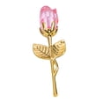 thumbnail image 1 of Lipstore Glass Rose Flower Gift Artificial Flower Christmas Thanksgiving Day Wedding Gift Gold Pink, 1 of 8
