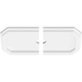 thumbnail image 2 of Ekena Millwork CMP14X7ED2-01000 1 in. ID x 4.75 in. Rectangle Émeraude Architectural Grade Médaillon de Plafond Contemporain PVC - 2 Pièces, 2 of 4