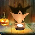 thumbnail image 4 of Halloween Candles Holder Halloween Decorations Spooky Black Ghost Tealight Candle Holders with Shadow Vintage Scary Candle Stands Table Decor, 4 of 5