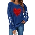 thumbnail image 2 of ameIAEA Valentines Day Sweatshirt Women Crewneck Graphic Pullover Long Sleeve Fall Spring Tops, 2 of 4