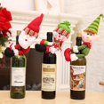thumbnail image 5 of Funda para botella de vino navideña de Papá Noel, adornos para botellas de vino compatibles con las vacaciones navideñas en casa, 5 of 5