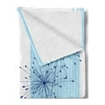 thumbnail image 2 of Striped Soft Flannel Fleece Throw Blanket, Vivid Vertical Long Lines a Single Flower Simplistic Illustration Image, Cozy Plush for Indoor and Outdoor Use, 50" x 60", Pale Blue, by Ambesonne, 2 of 5