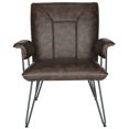thumbnail image 3 of Safavieh Johannes 17.3"H Mid Century Modern Leather Arm Chair, 3 of 9