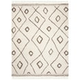 thumbnail image 2 of SAFAVIEH Moroccan Fringe Barclay Geometric Shag Runner Rug, Ivory/Beige, 2'2" x 8', 2 of 10