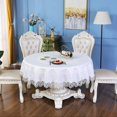 thumbnail image 2 of XINQIHANG Nappe en Dentelle Blanche Table Ronde Mariage Fête Maison Cuisine, 2 of 7