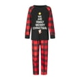 thumbnail image 2 of Christmas Pajamas for Family Long Sleeve Santa Tree Print Tops + Plaid Pants Set Winter Sleepwear, 2 of 10