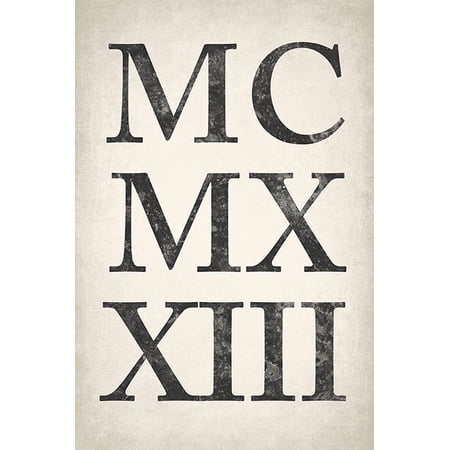 Roman Numerals, modern poster print