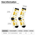 thumbnail image 2 of Gukieu Gnomes Bees Print Contrast Color Mid-calf Socks, Sweat-wicking Athletic Socks, Unisex Clothing Accessories, 2 of 6