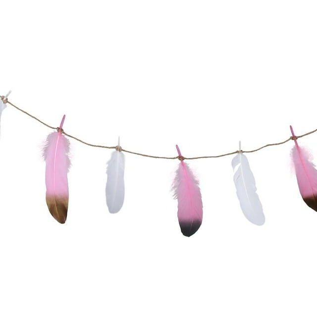 Boho Borlas Garland Banderín Garland Banderín Collar Colgante Decoración Con De Plumas, . Yuyangstore banderines