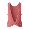thumbnail image 6 of Open Back Workout Tops for Women Athletic Backless Tank Tops Sleeveless Running T Shirts Yoga Going Out Gym Clothes Hot Pink, 6 of 9