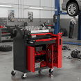 thumbnail image 4 of 2-Drawer Rolling Tool Chest with Lock, Large Mobile Tool Cart & Cabinet for Garage Workshop Storage, Heavy-Duty Red, 4 of 7
