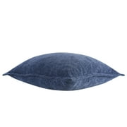 Mainstays 22 x 22 Blue Chenille Flange Decorative Throw Pillow