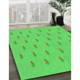 thumbnail image 3 of Ahgly Company Machine Washable Indoor Round Transitional Neon Green Area Rugs, 6' Round, 3 of 7