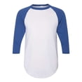 thumbnail image 1 of Augusta Sportswear Camiseta de béisbol 2.0, blanco/azul real, 2XL Ropa deportiva Augusta 4420, 1 of 1