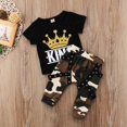 thumbnail image 2 of One opening Toddler Kids Baby Boys Tops T-shirt Camo Pants 2Pcs Outfits Set Clothes 0-5T, 2 of 5