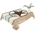thumbnail image 2 of Beige Sage Green Texas Star Retro Table Cloth Waterproof Tablecloths, Vintage Stars Wooden Tablecloth Dining Table Cover for Kitchen Party Tabletop Outdoor, Rectangle Tablecloth 52x70 Inch, 2 of 9