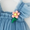 thumbnail image 5 of TSADFHJI Toddler Flower Girl Dress White 3T Tween Girls Dresses Casual Toddler Girls Fly Sleeve Floral Holiday Party Dress Dance Party Dresses Clothes 12-18 Months Blue, 5 of 6