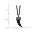 thumbnail image 2 of Collier Pendentif en Émail Noir en Argent Sterling Vieilli, 2 of 4