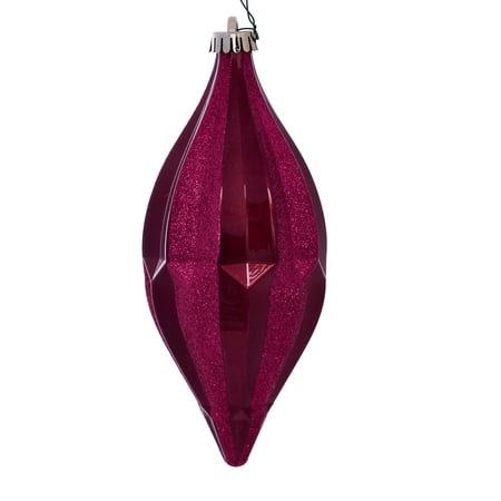 Vickerman 10 Berry Red Candy Glitter Shuttle Christmas Ornament Pack of 2
