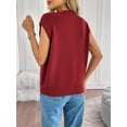 thumbnail image 5 of Womens Sleeveless Sweater Vest Crochet Button Down Cardigan Vests Tops 2025 Trendy Summer Casual Outfits Red L, 5 of 9