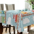 thumbnail image 5 of Yayeee Tablecloths 54" x 54" Rectangle Wrinkle Resistant Party Table Cover, Red Trains Pattern, 5 of 8