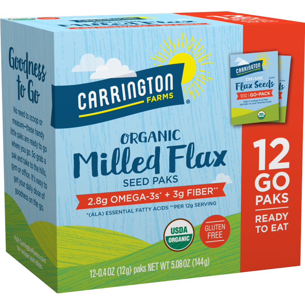 Carrington Farms Organic Flax Seed Paks, 12 Ct