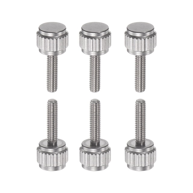 Unique Bargains 10pcs Tête Plate Ronde Moleté Pouce M2.5x10mm Main Serrage Vis Filetées Boulons de Bouton pour Vernier Étriers