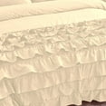 thumbnail image 6 of DNG Creations 3 Piece Vintage Ruffle Duvet Cover 100% Egyptian Cotton, 800 Threads Count - With Zipper & Corner Ties ( Oversized Queen - Solid Ivory ), 6 of 7