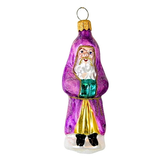 Christopher Radko Company 4.00In Plum Santa, Glass, Ornament St Nicholas 970170