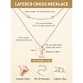 thumbnail image 5 of FindChic Layered Cross Necklace for Women, Rose Gold Plated Cross Pendant Necklace Trendy Beaded Chain Choker Necklaces Christian Faith Jewelry Gifts for Women, 5 of 9