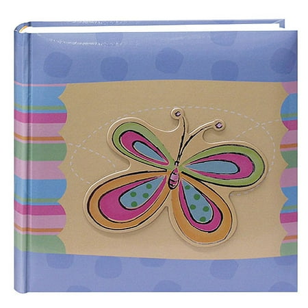 Pioneer DA-200Z 3-D Applique Design Photo Album Striped Butterfly