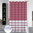 thumbnail image 2 of Stall Fabric Shower Curtain 36Wx72H inch,RV Red and White Striped Bathroom Shower Curtains,T ü rkiye Stripe Modern Farmhouse Bath Curtain with Hooks,Waterproof Fabric, 2 of 6