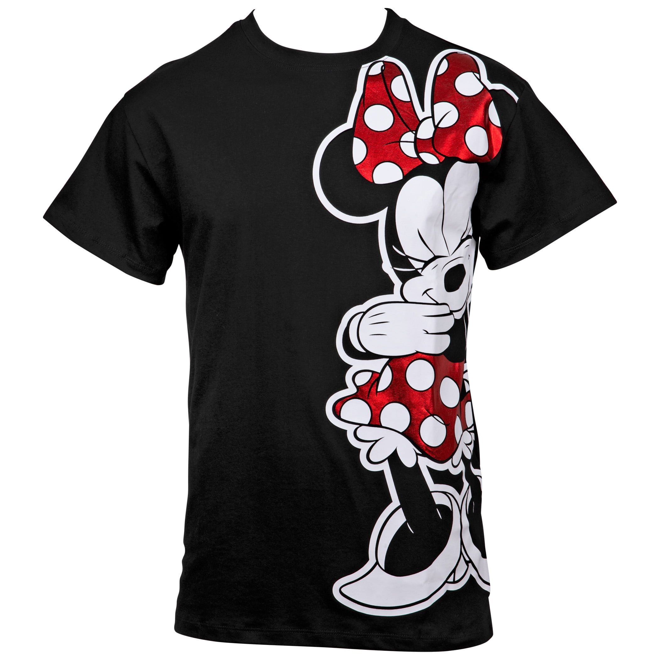 T-Shirt-Small Disney Pose Shy Minnie Mouse Expression
