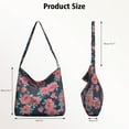 thumbnail image 4 of Canvas Crossbody Bag for Women and Men Lightweight Large Boho Tote Shoulder Bag Adjustable Strap Trippy Design Travel Work Casual Daypack, 4 of 5