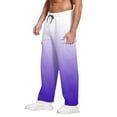 thumbnail image 5 of Men's Heavyweight Fleece Cargo Sweatpants Purple M, 5 of 6