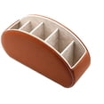 thumbnail image 2 of Organisateur de Télécommande en Cuir avec 5 Compartiments Spacieux (Beige+marron), 2 of 5
