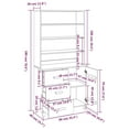 thumbnail image 4 of vidaXL Haut de Buffet en Bois Massif de Pin Gris Foncé, 4 of 5